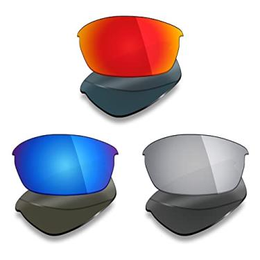 Imagem de 3 pares de lentes polarizadas de substituição Mryok para óculos de sol Oakley Flak Jacket – Opções