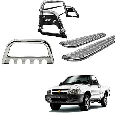 Imagem de Kit Quebra Mato+Santo Ant H3+Estribo CHAP S10 94/11 Cromo CS