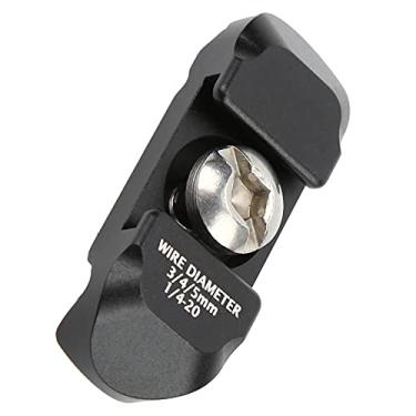 Imagem de Shanrya Clipe de arame para placa em L, compacto, durável, liga de alumínio preta, leve, para câmera, suporte para cabo com chave inglesa para cabo de câmera para microfone