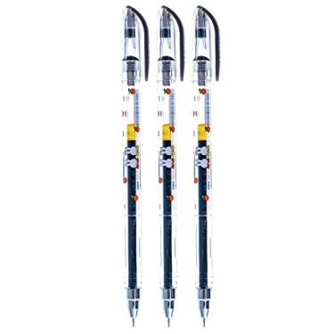 Imagem de Dong-A Canetas esferográficas de tinta gel Miffy, 0,5 mm, pacote com 3 (preto)