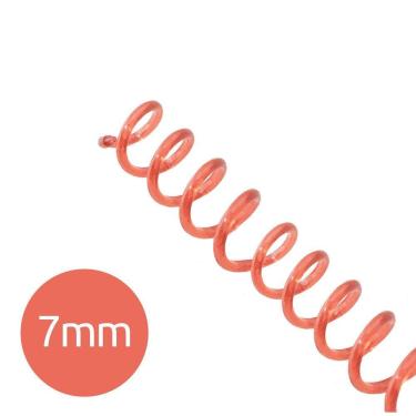 Imagem de Espiral para Encadernação Vermelho Transparente 7mm 25 Folhas 100 und