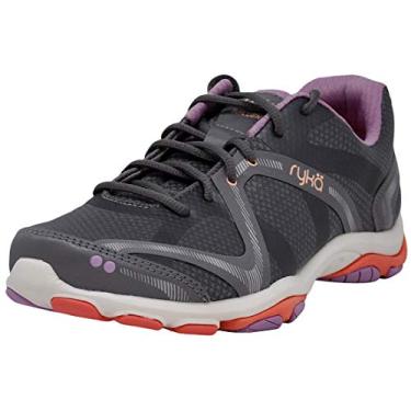 Imagem de Ryka Tênis feminino Influence Cross Trainer, Cinza silencioso/orquídea/pêssego, 11 Wide