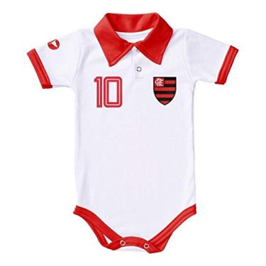Imagem de Body Flamengo Polo Branco Torcida Baby