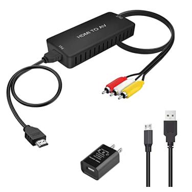 Imagem de Conversor HDMI para RCA, adaptador conversor de áudio de vídeo composto HDMI para vídeo, HDMI para AV, suporta PAL/NTSC para PS4, Xbox, interruptor, TV Stick, Roku, Fire Stick, Blu-Ray, DVD Player,