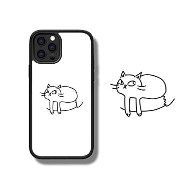 Imagem de Capa de telefone de silicone animal dos desenhos animados gatinho para iphone 13 11 12 pro max 7 8 plus x xs xr se 2020 capa macia antiderrapante, d, para iphone 11