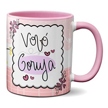Imagem de Caneca Feliz Dia Dos Avós Corujas Fofas Vovó Coruja (Rosa)