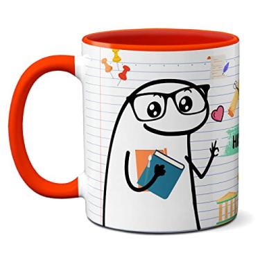 Imagem de Caneca Professor De História Frase Prestem Atenção Flork (Vermelha)