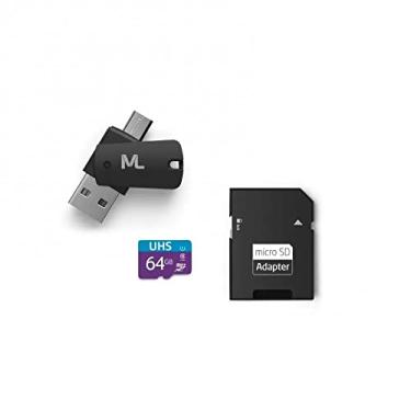 Imagem de Cartão Memória 64gb Usb Dual Sd 80mb/s 4x1 Multilaser - MC152
