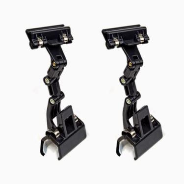 Imagem de Suporte de documentos ajustável, clipe de suporte de cópia, clipes rotativos flexíveis, suporte de suprimentos de artistas práticos, braçadeira de lona, suporte de pasta de prova de papel de computador para digitar preto (2 pacotes)