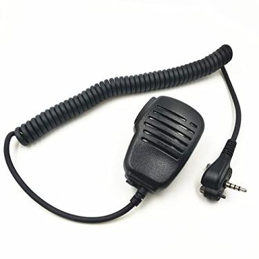 Imagem de MOOKEENONE Alto-falante de microfone de rádio PTT portátil de 3,5 mm para Vertex VX354 VX351 VX454 VX459