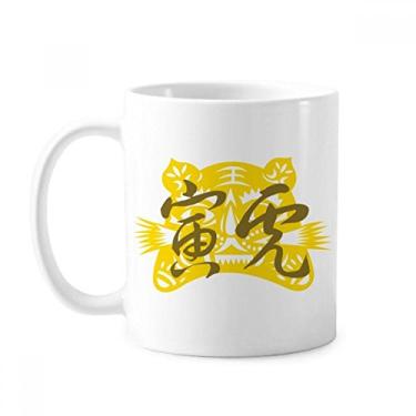 Imagem de Caneca Ano Novo de Tigre Animal China Zodíaco Cerâmica Café Porcelana Copos de Mesa
