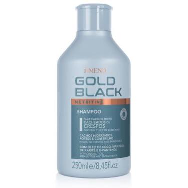 Imagem de Shampoo Nutrição Cacheados Crespos Gold Black Amend 250ml