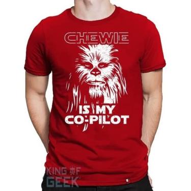 Imagem de Camiseta Chewbacca Star Wars Millennium Falcon Han Solo Rubi Tamanho:G;Cor:Rubi