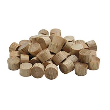 Imagem de General Tools 313038 3/8 polegada plugues de cabeça plana, FSC de carvalho de origem ética, pacote com 50