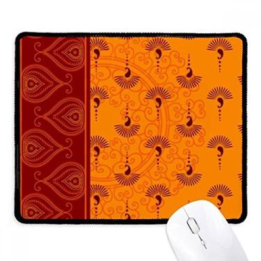 Imagem de Mousepad Printing Repeat Cloth Orange Colorido, Bordas Costuradas, Tapete de Borracha para Jogos