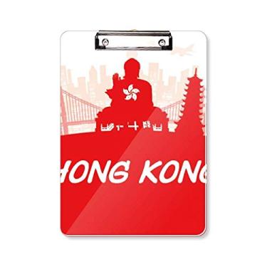 Imagem de Placa de suporte para prancheta Hongkong da Red Silhouette A4