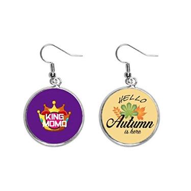 Imagem de Brinco de folha de outono com pingente de orelha do Rei Carnaval Brasileiro