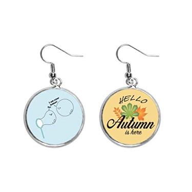 Imagem de Bubble Game Blowing Art Deco Presente Fashion Ear Pendente Folha Outono Brinco Joias