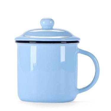 Imagem de PAYNAN Caneca de cerâmica esmaltada vintage estilo chinês de 400 ml Caneca de café com leite e chá