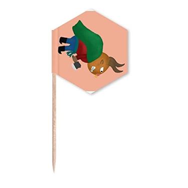 Imagem de Bull Demon Westing Bandeiras de palitos para cupcakes festa celebração