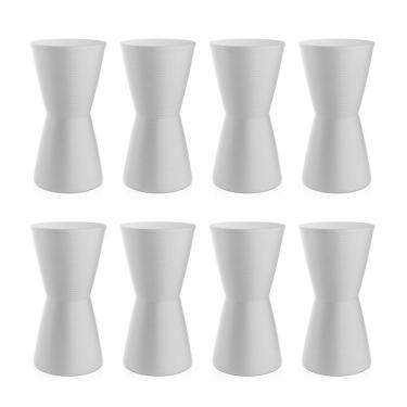 Imagem de Conjunto com 8 Bancos | Banquetas Dub Branco