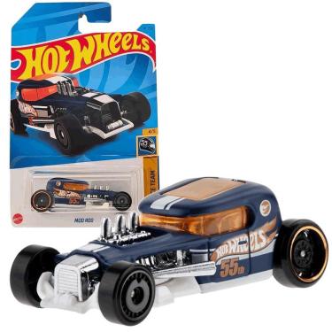 Imagem de Carrinho Hotwheels Mod Rod Azul 55Th Race Team