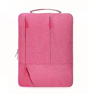Imagem de Capa Executiva Macbook Notebook Até 14" Impermeável Protetora Com Alça Bolso Externo (Rosa)