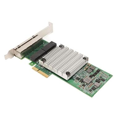 Imagem de Zopsc Placa de rede PCIEx4 Gigabit, adaptador PCI Express Ethernet de 1000 m com interface RJ45 de 4 portas para chip I350 compatível com Linux, etc