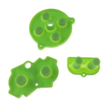 Imagem de MOOKEENONE Almofadas condutoras de silicone macio com botão para gamepads de borracha para Game Boy Advance para GBA