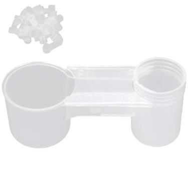 Imagem de Dispensador de água de papagaio, tigela de água de pássaro bebedor de boca dupla bebendo automático para papagaio para myna com crista