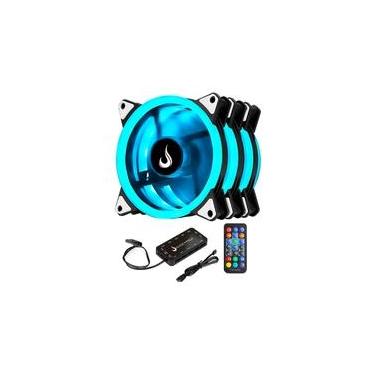 Imagem de Kit Com 3 Ventoinhas Rise Mode, 120mm, RGB, Preto - RM-FN-02-RGB