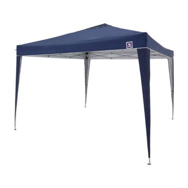Imagem de Tenda Aluminio Dobravel Base Com Cobertura 3X3 Azul Poliester Gazebo Bel - 330300