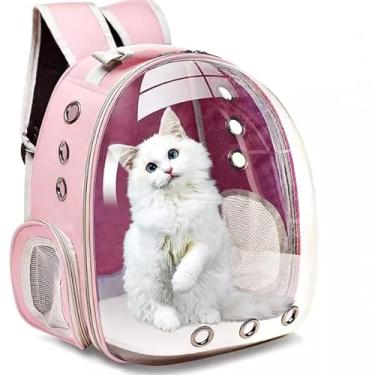 Imagem de Bolsa Mochila Pet Cães e Gatos Visão Panorâmica Astronauta em Acrílico