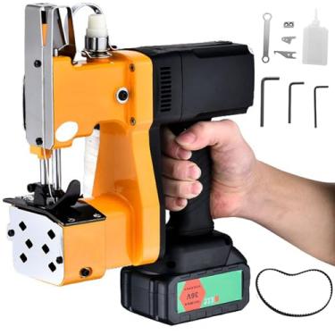 Imagem de Máquina seladora de sacos, motor de alta velocidade de 210 W, mini máquina de costura seladora de sacos portátil, máquina de costura de corrente, adequada para sacos de ração, sacos de fertilizantes