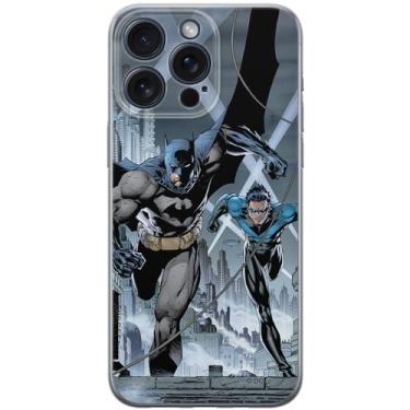 Imagem de ERT GROUP Capa de celular para iPhone 15 PRO MAX Original e oficialmente licenciada DC padrão Batman 007 perfeitamente adaptada à forma do celular, capa feita de TPU