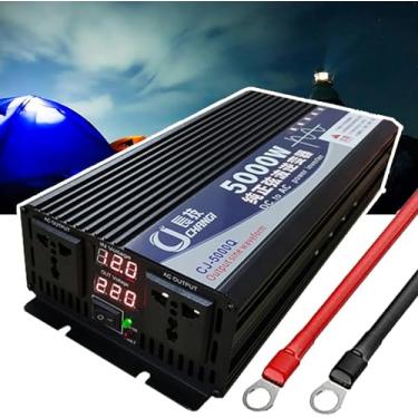 Imagem de Inversor Onda Senoidal Pura (3500w 4000w 5000w), Display Digital Duplo - Soquete Universal Duplo, Inversor De Energia, Conversor De TensãO Dc 12v/ 24v/48v/60v Para Ac 110v / 220v,4000W-72Vto110V
