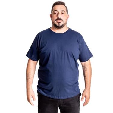 Imagem de Kit 4 Camisetas Masculinas Plus Size Básicas Algodão Premium (MULTICOLORIDO, G1)