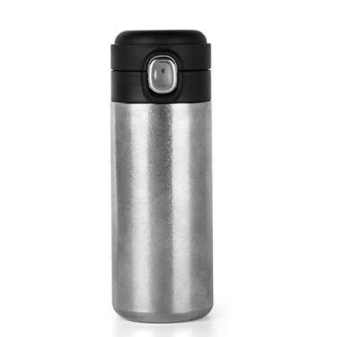 Imagem de Garrafa térmica mais saudável, garrafa de água com isolamento de titânio com tampa dobrável e aspirador duplo, viagem à prova de vazamento com tecnologia de tampa segura, sem BPA, mantém bebidas frias