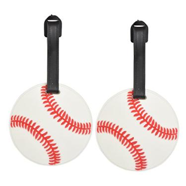 Imagem de Etiqueta de bagagem para fãs de esportes de beisebol para malas - Conjunto de 2
