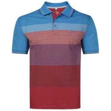 Imagem de Camisa Polo Masculina listrada Sem Bolso Vilejack VMGP0319-Masculino