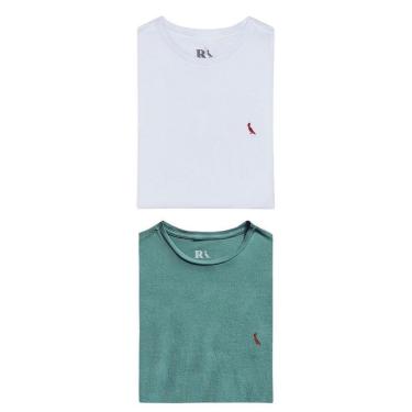 Imagem de Kit 2 Camisetas Brasa Verde E Branca Pica Pau Bordado Reserva-Masculino