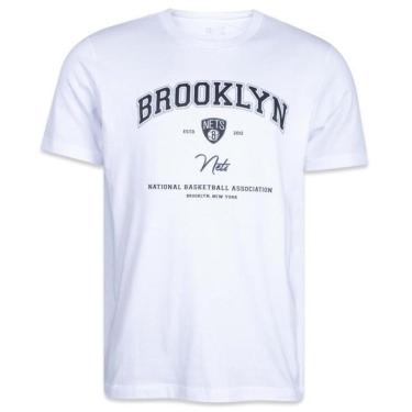 Imagem de Camiseta New Era Golf Culture NBA Brooklyn Nets Branco-Masculino