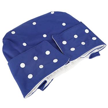 Imagem de Fralda de Pano para Adultos Reutilizável à Prova D'água Proteção para Incontinência Fralda Roupa íntima para Idosos Azul