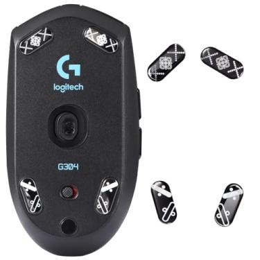 Imagem de immoenuc Patins de mouse de vidro para Logitech G305/304 mouse pads macios duráveis acessórios para mouse de jogo (padrão de impressão)