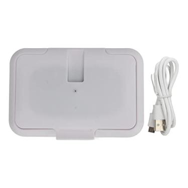 Imagem de Aquecedor de lenços umedecidos portátil, temperatura constante, dispensador de lenços umedecidos, mantém os lenços umedecidos e quentes para bebês, aquecedor para bebês (White)