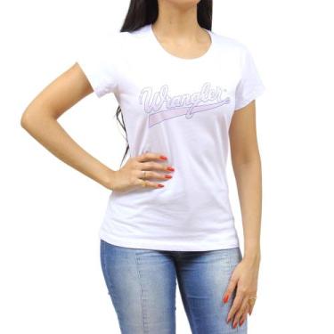 Imagem de Camiseta Feminina Branca Logo Rosa Wrangler 34431