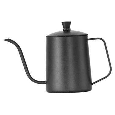 Imagem de Ioensy Despeje sobre chaleira de café pescoço de ganso caldeira de água cafeteira gotejamento chaleira de café aço inoxidável para ferver água em casa, 600ml Preto