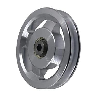 Imagem de simhoa Roda de Rolamento Universal, Roda de Rolamento de Liga de Alumínio à Prova de Desgaste Roda de Rolamento para Peça de Ginás, Prata, 114mm