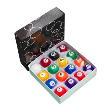 Imagem de Deevoka 16x pequeno conjunto de bolas de piscina mini bolas de bilhar crianças brinquedo presente conjunto mesa de bilhar acessórios para salas de jogos de, 25MM