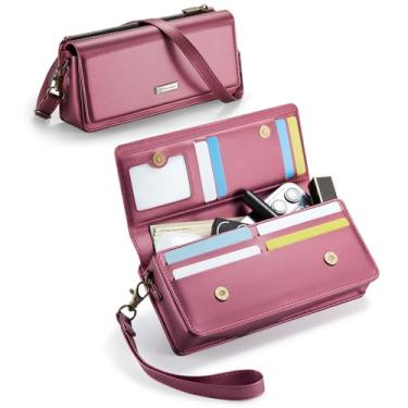 Imagem de Dteck Capa transversal para iPhone 15/14/13/12/11 e Galaxy S24/S23/S22/S21/A15 e Google Pixel 8/7/6 e Motorola One Ace/G Stylus/G Power/Edge/Razr Series (4,7 a 7,5 polegadas), capa carteira de couro